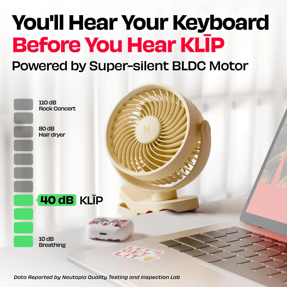 Personal Clip Fan with SharkGrip™ | KLĪP - Image 20