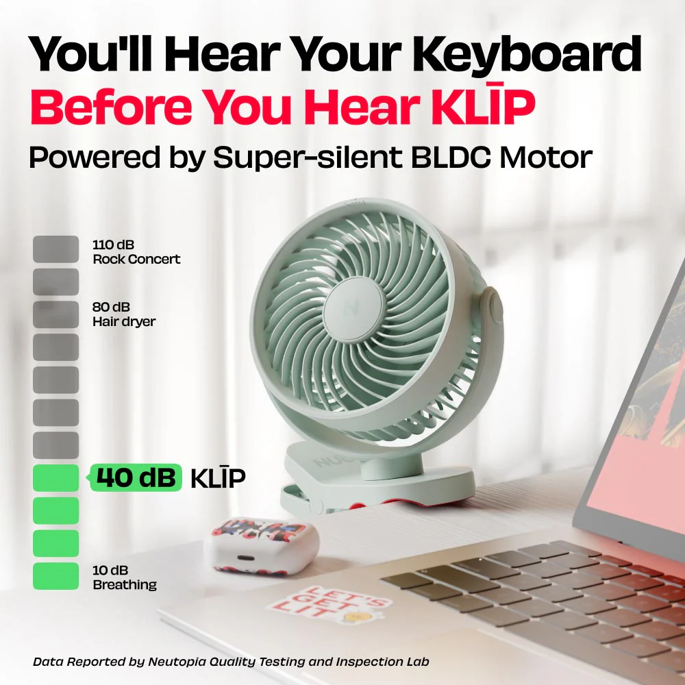 Personal Clip Fan with SharkGrip™ | KLĪP - Image 32