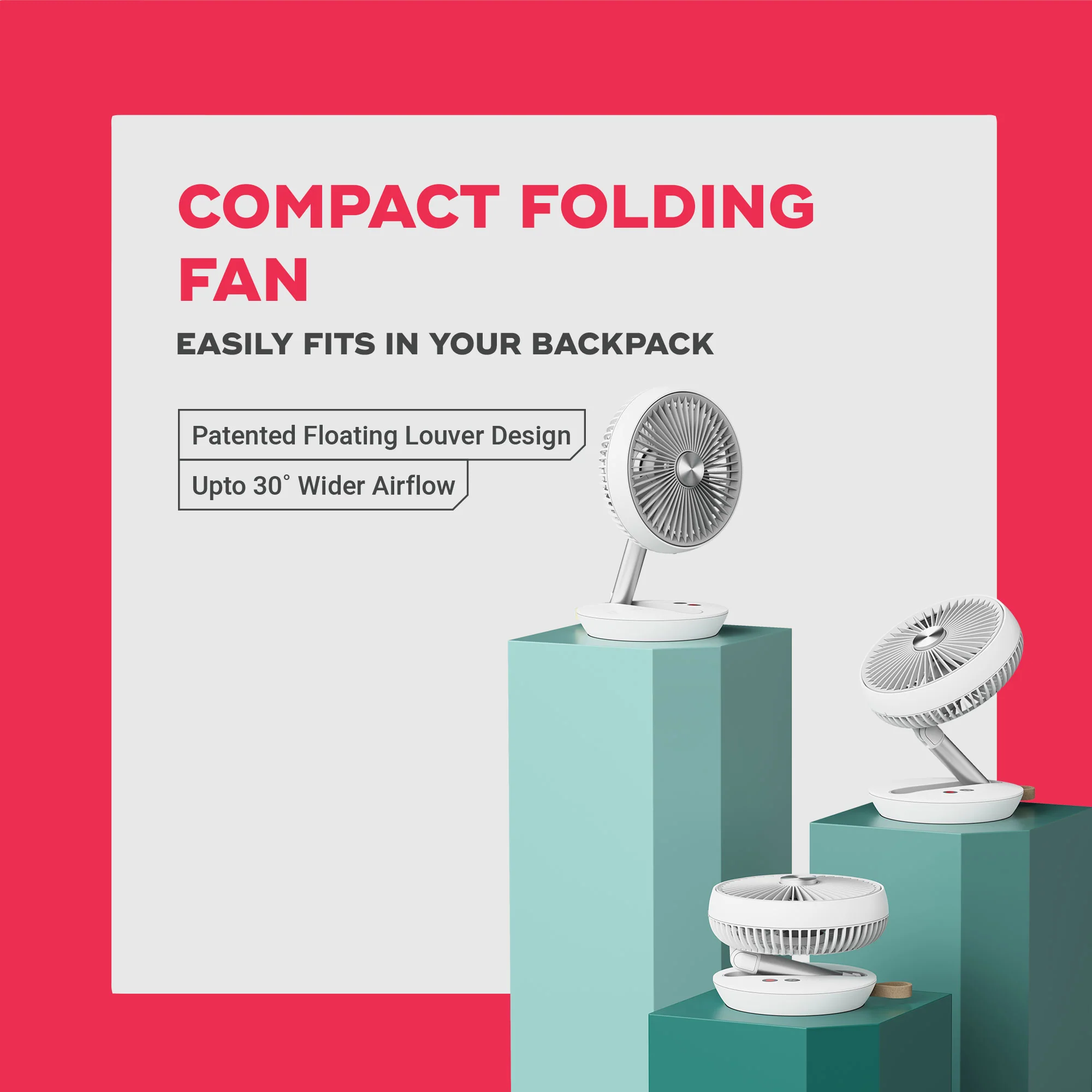 FOLDE | Rechargeable Folding Personal Fan - Image 3
