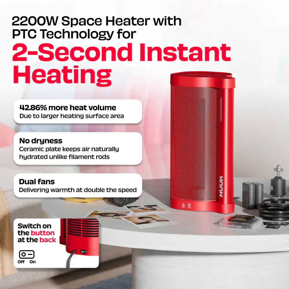 HÖT BAR | 2200W Space Heater with PTC Technology and Feather Touch Panel - Image 16