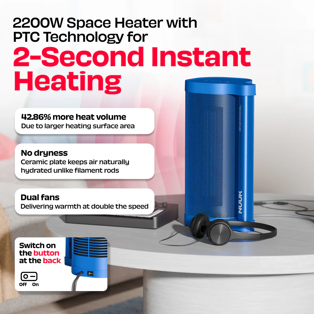 HÖT BAR | 2200W Space Heater with PTC Technology and Feather Touch Panel - Image 29