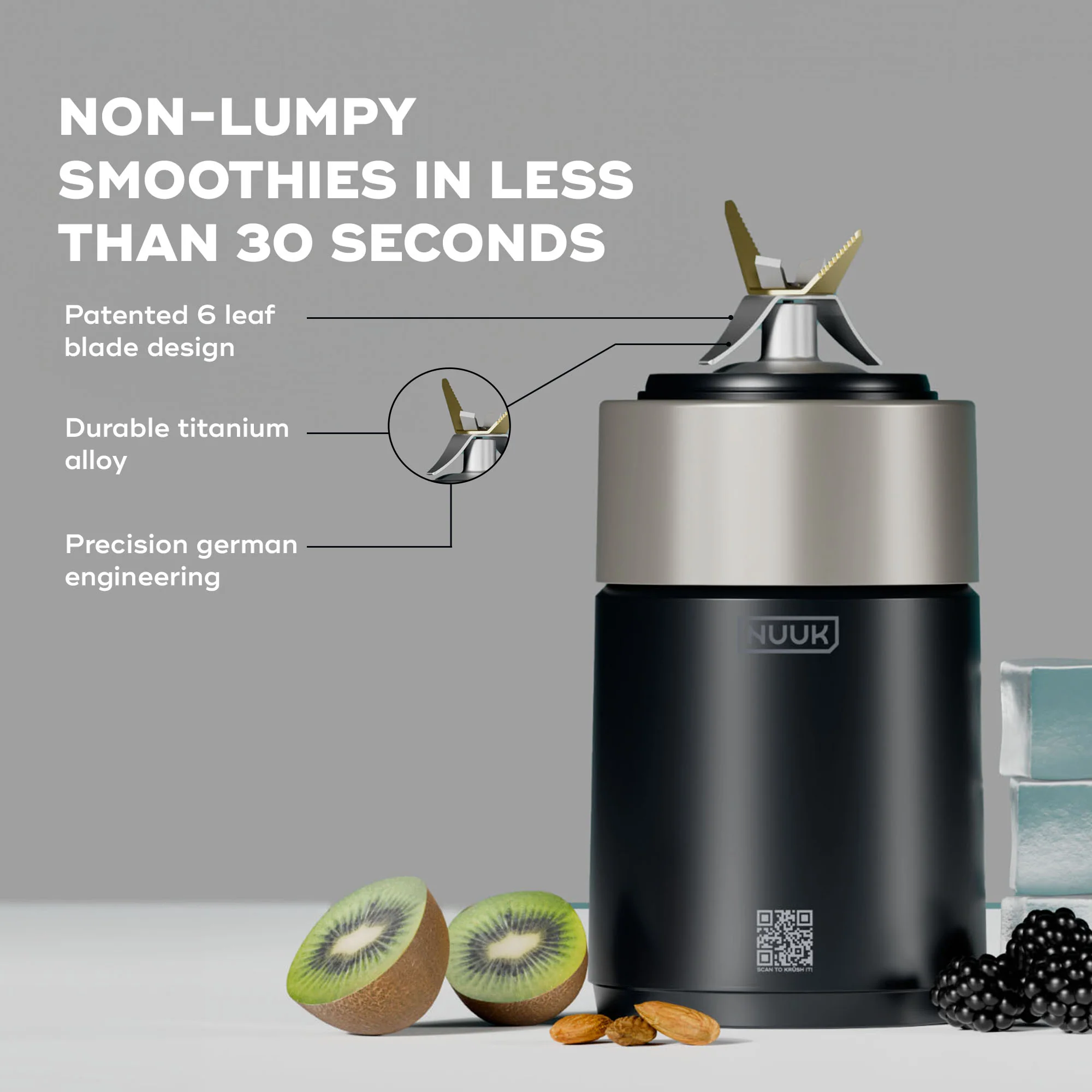 KRUSH | Compact Mixer Grinder with 2 Go Jars - Image 21