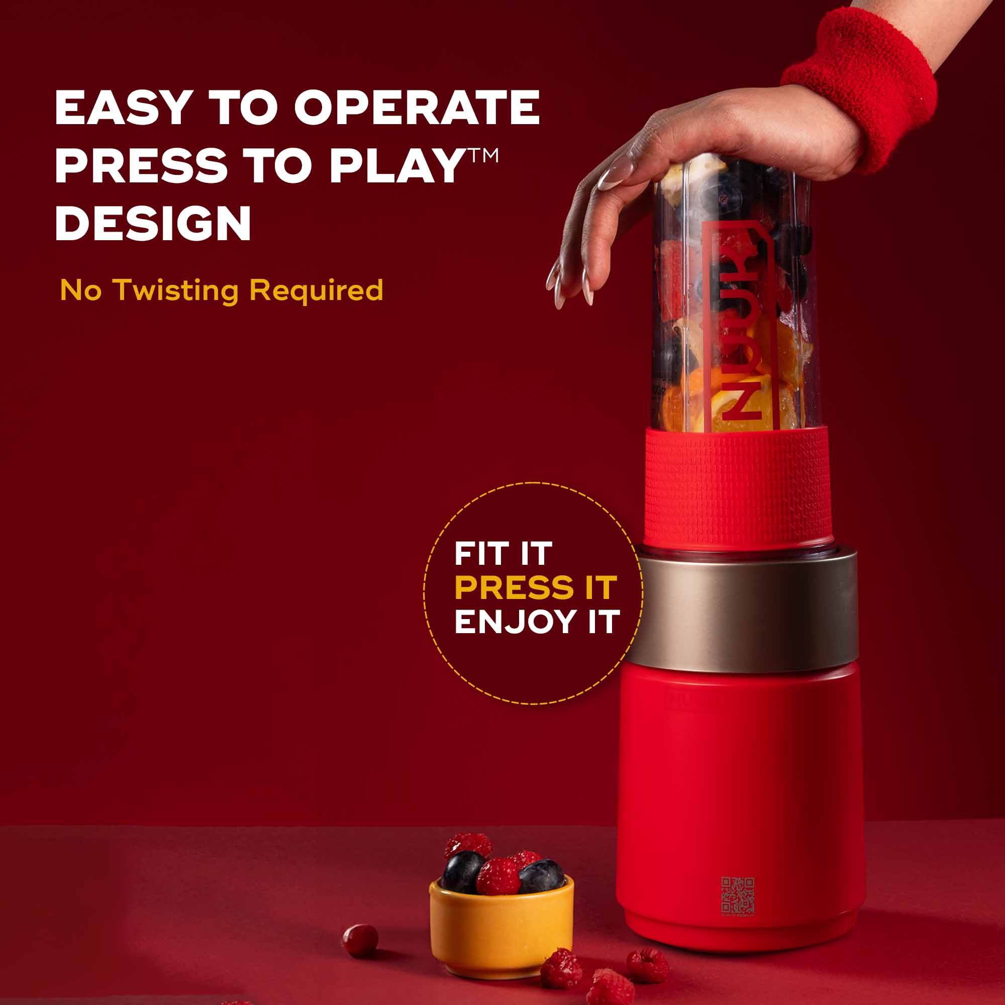 KRUSH | Compact Mixer Grinder with 2 Go Jars - Image 5