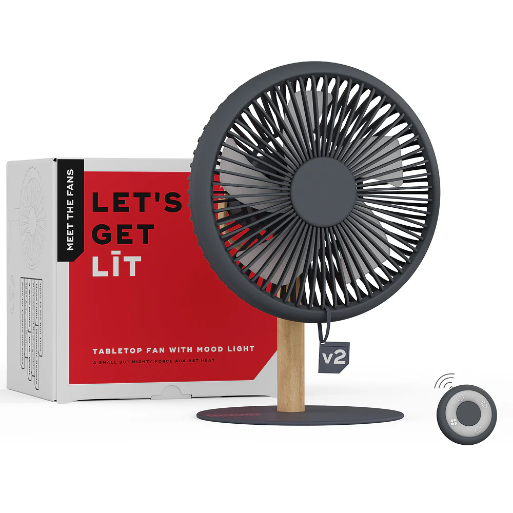 LIT v2 | All Day Wireless™ Rechargeable Table Fan with Mood Light - Image 10