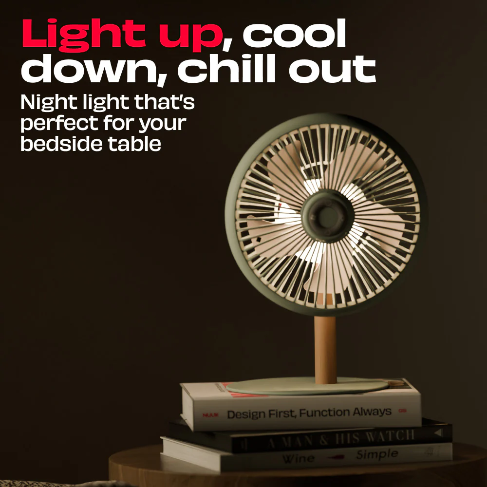 LIT v2 | All Day Wireless™ Rechargeable Table Fan with Mood Light - Image 7