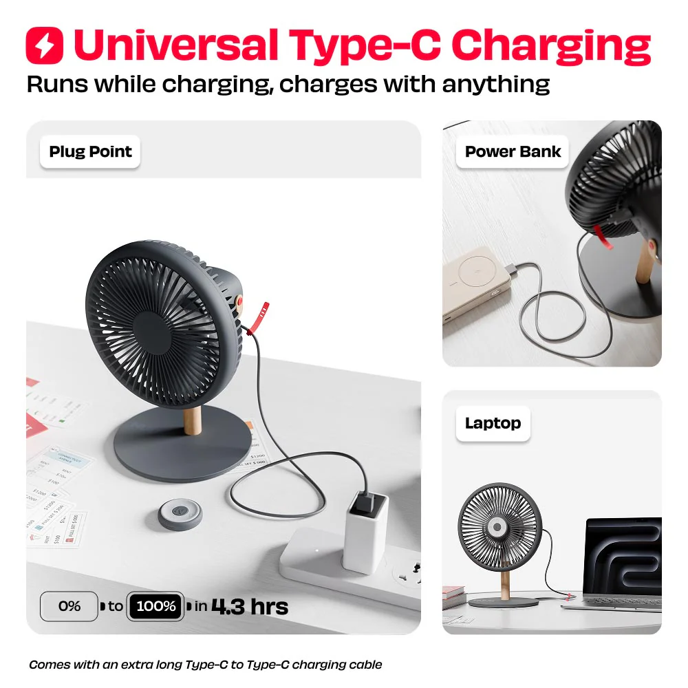 All-day Wireless Rechargeable Table Fan with Mood Light and Magnetic Remote | LĪT [v3] - Image 19