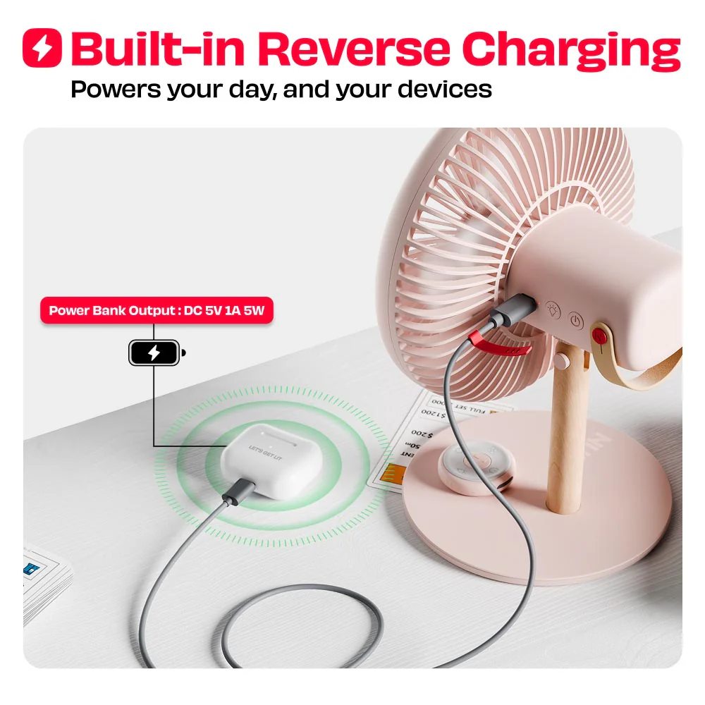 All-day Wireless Rechargeable Table Fan with Mood Light and Magnetic Remote | LĪT [v3] - Image 32