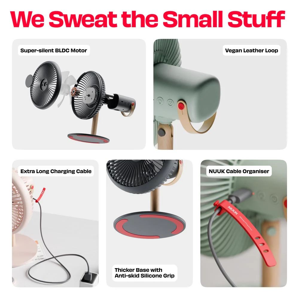 All-day Wireless Rechargeable Table Fan with Mood Light and Magnetic Remote | LĪT [v3] - Image 34