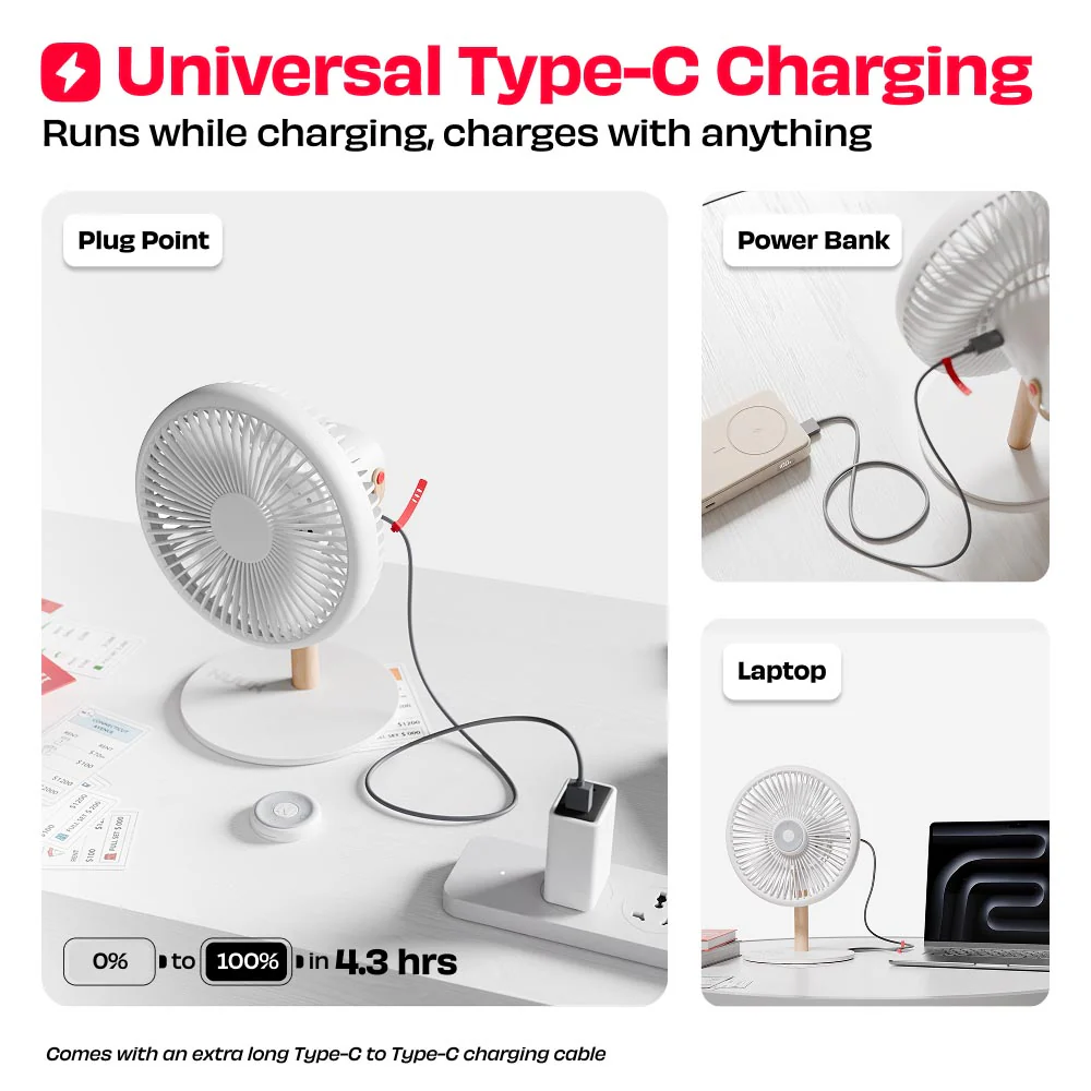 All-day Wireless Rechargeable Table Fan with Mood Light and Magnetic Remote | LĪT [v3] - Image 43