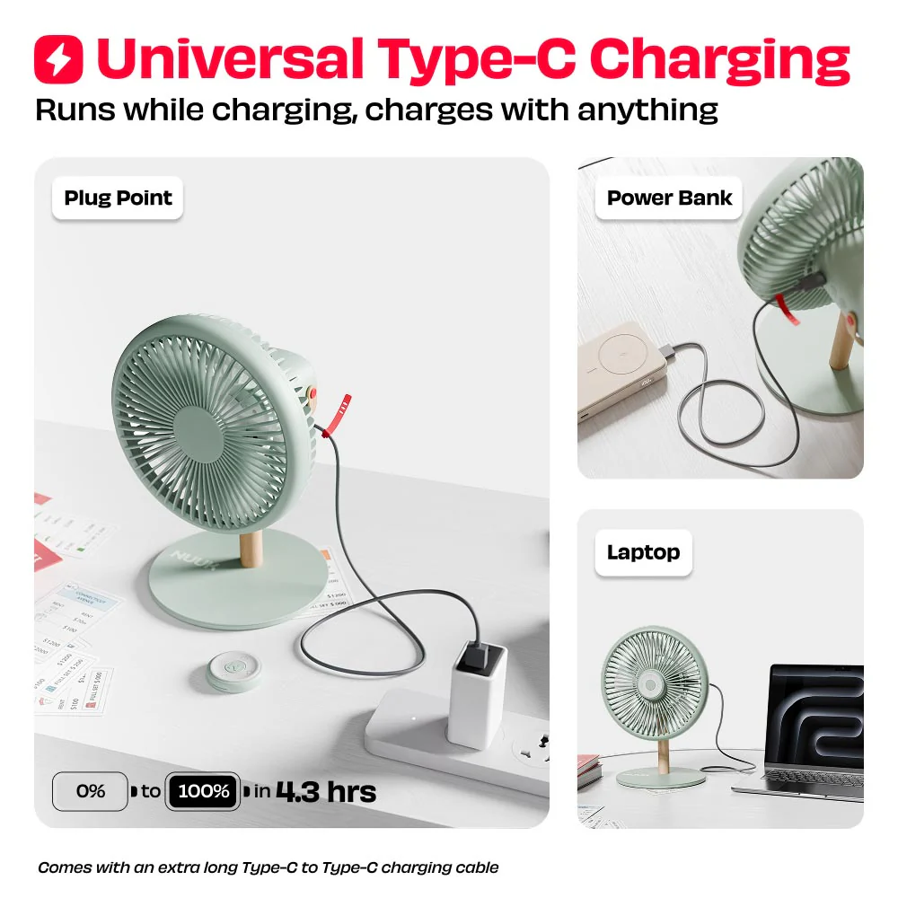 All-day Wireless Rechargeable Table Fan with Mood Light and Magnetic Remote | LĪT [v3] - Image 7